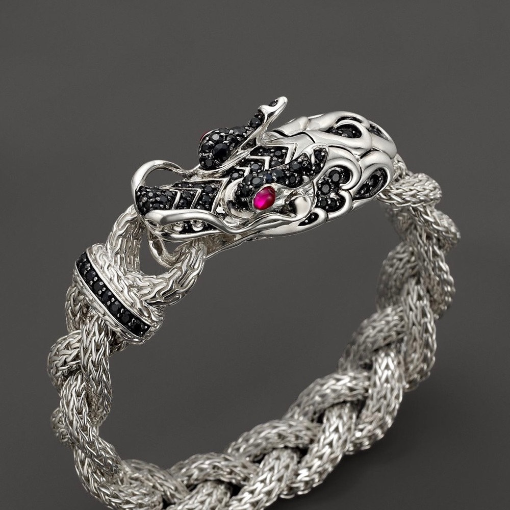 John Hardy Black Sapphire Naga Dragon Bracelet